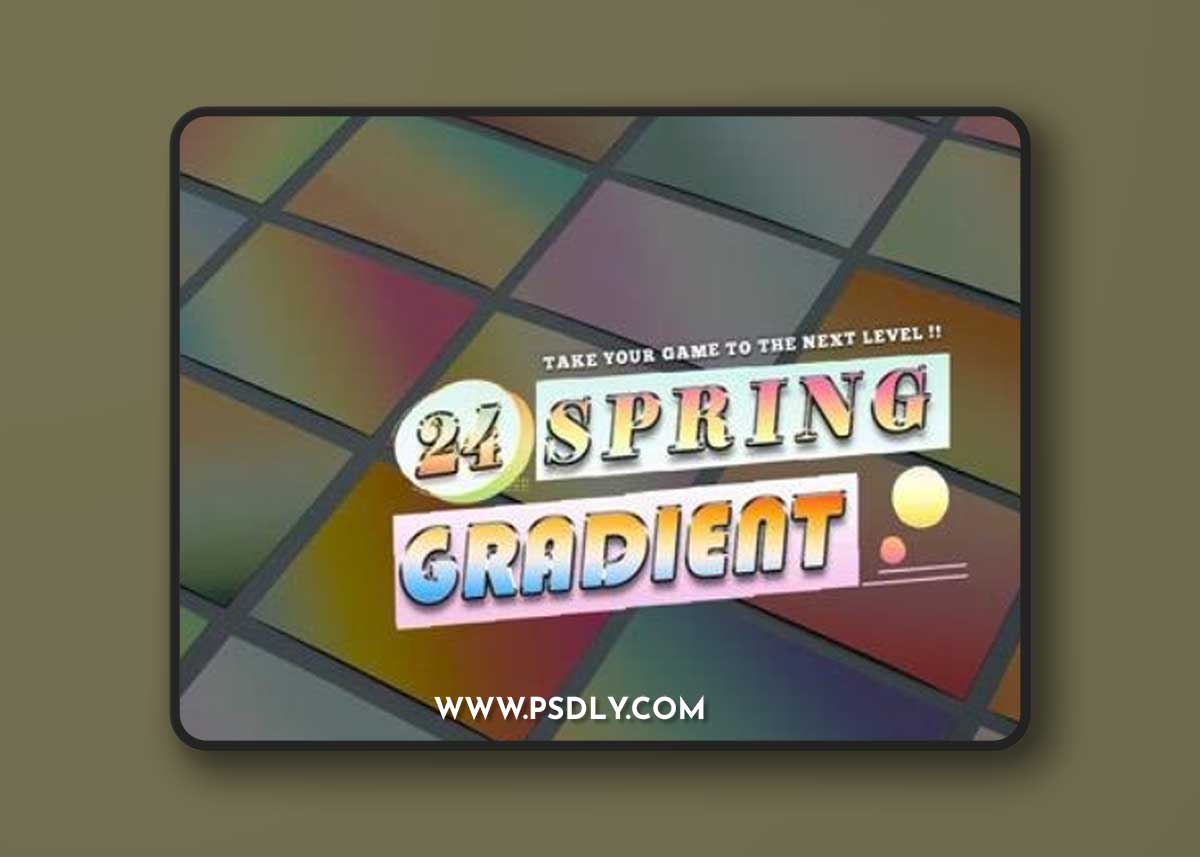 Collection 24 Spring Gradients Multicolor Photoshop