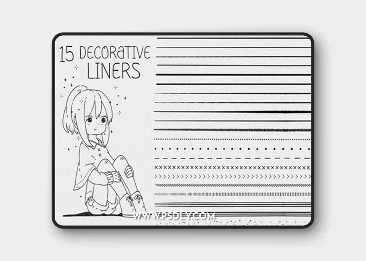 Fine Liner / 70+ Brushes for Procreate