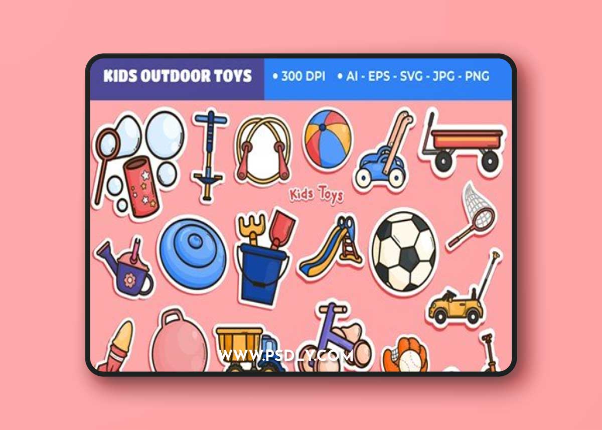 Kids Outdoor Toys Cute Sticker Set UELD3AK