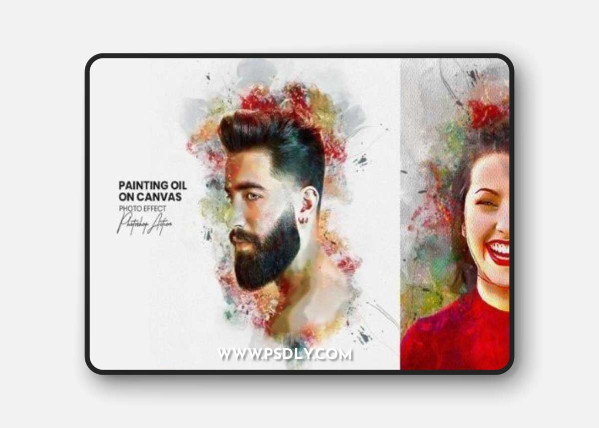 Painting Oil on Canvas Photo Effect