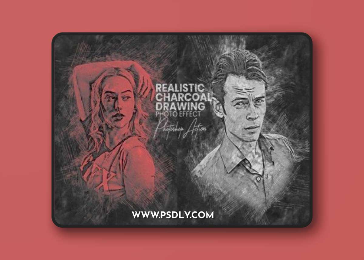 Realistic Charcoal Drawing