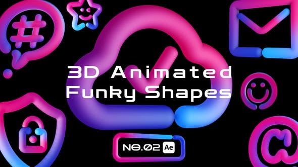Videohive 3D Animated Funky Shapes 02 45954531