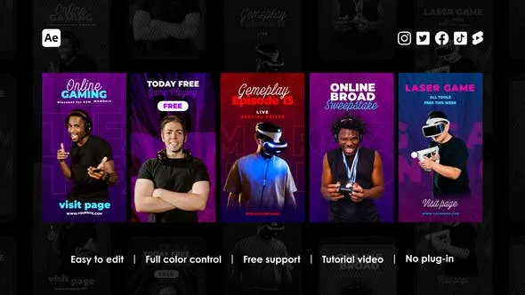 Videohive Gamer Streamer Instagram Reels 46100870