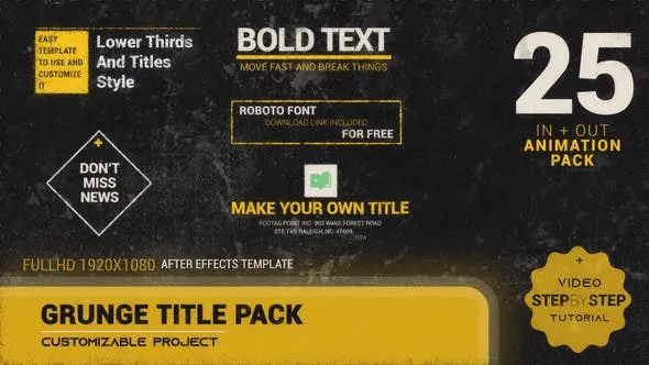 Videohive Grunge Title Pack 45924910