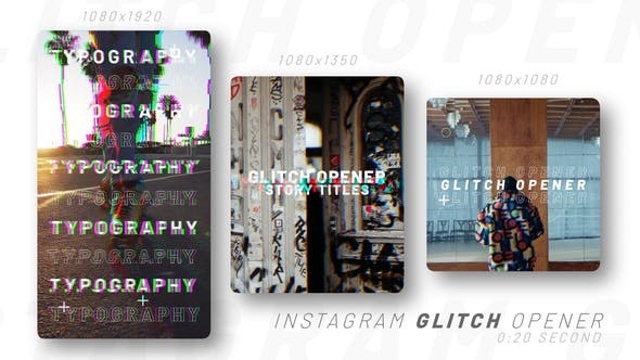 Videohive Instagram Glitch Opener 46212645