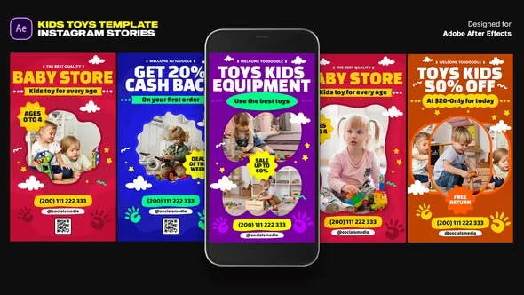 Videohive Kids Toys Instagram Stories 46043314