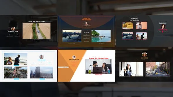 Videohive Modern End Screens 46302275