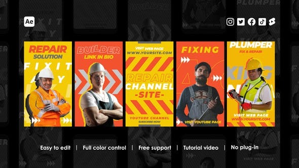 Videohive Worker Instagram Stories 46292638