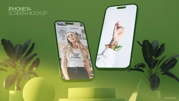 Videohive iPhone Screen Set Mockup 46267687
