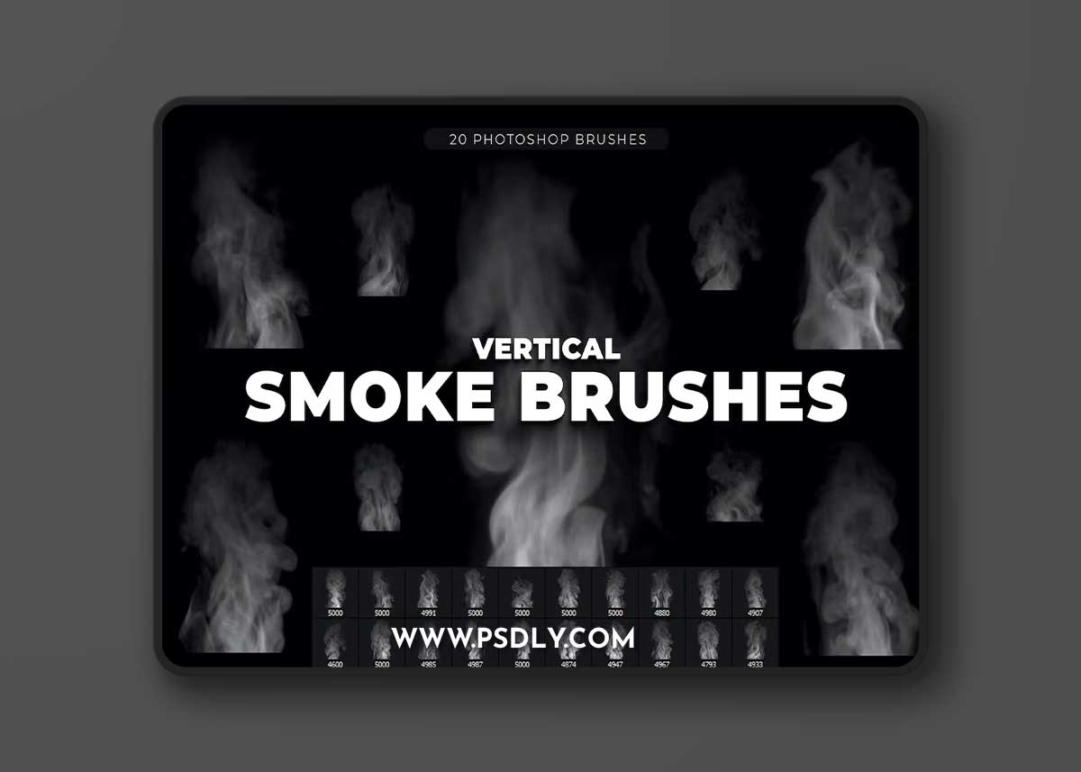 20 Vertical Smoke Brushes W8QDGXS