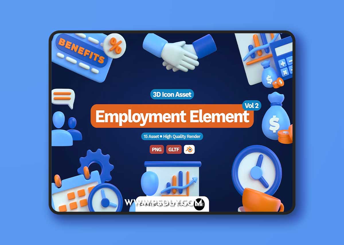 3D Employment Element Icon Vol 2 3YGWJPT