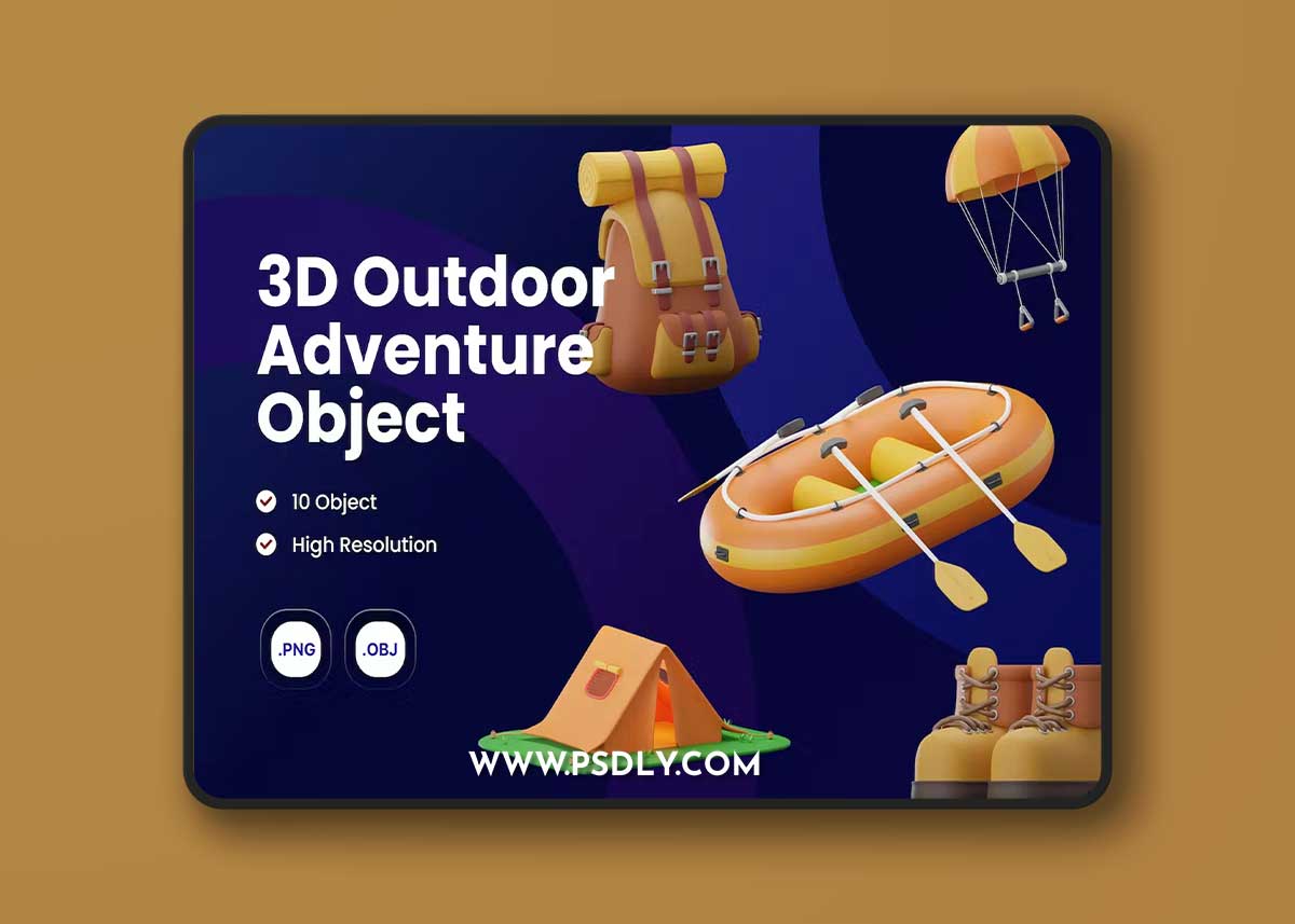 3D Icon Outdoor Adventure Illustration Collection TCXAMJV