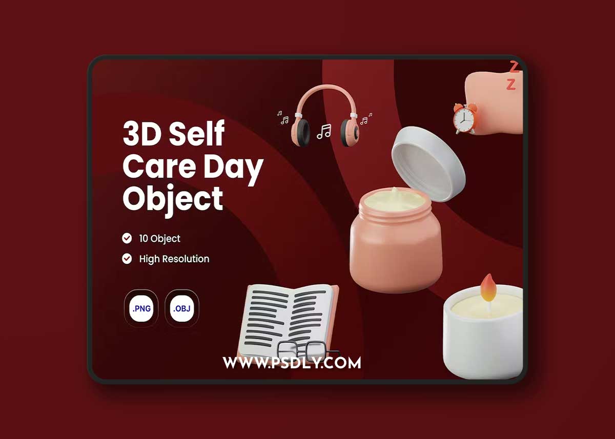 3D Icon Self Care Day Illustration Collection ZBDL7U9