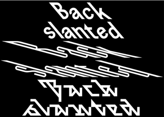 Backslanted Font Family