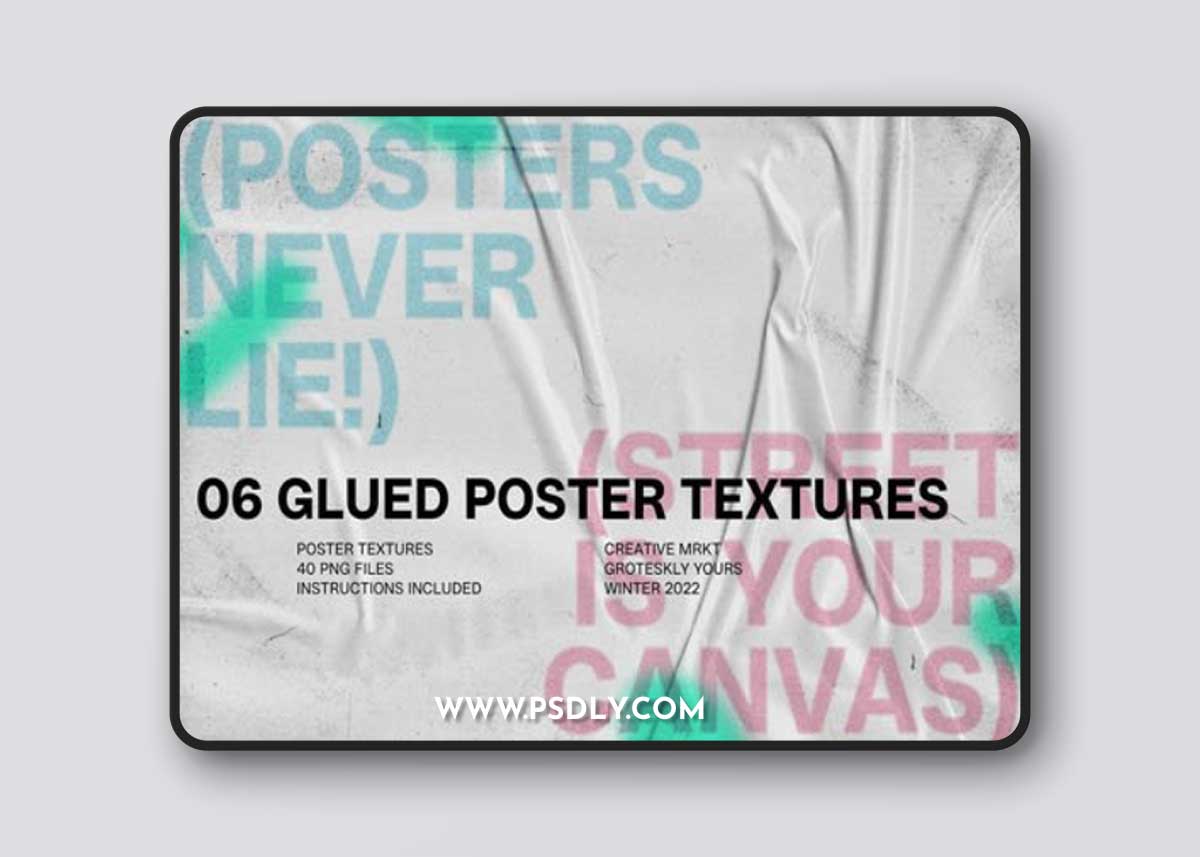 Glued Poster Textures Collection
