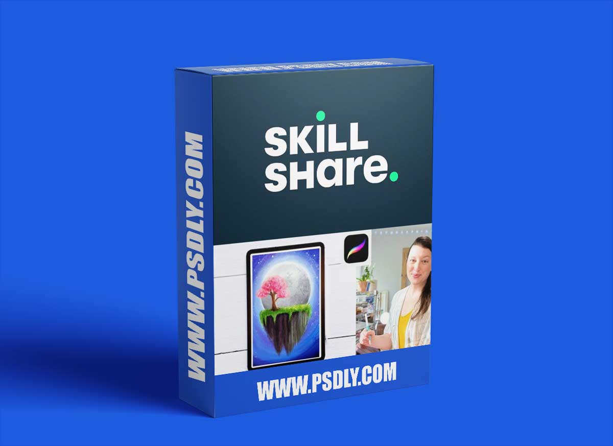 Painting In Procreate - Paint A Magical Floating Island - Free Brush + Textured Canvas Included