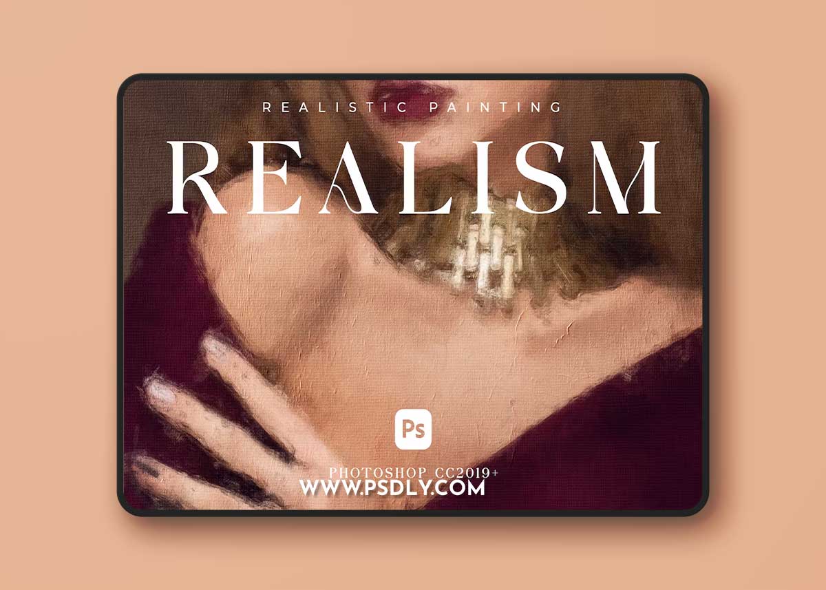 Realism - Realistic Painting Photoshop Action KZ7SB6M