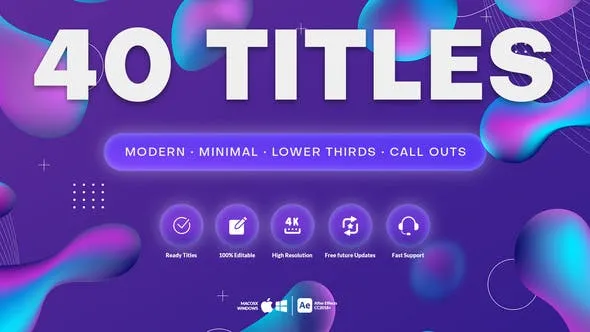 Videohive 40 Motion Titles 47121062