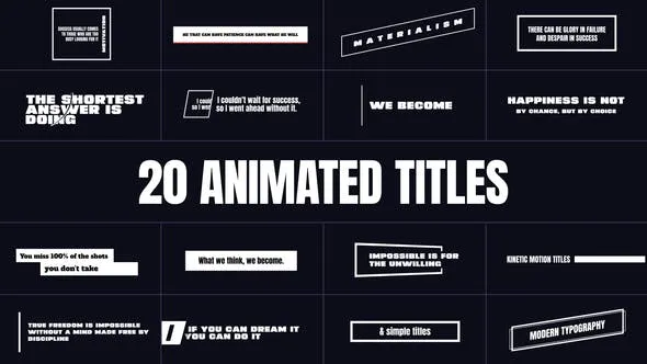 Videohive Animated Titles 47154333