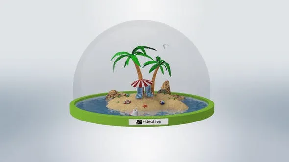 Videohive Beach Travel Clean Logo 47148298