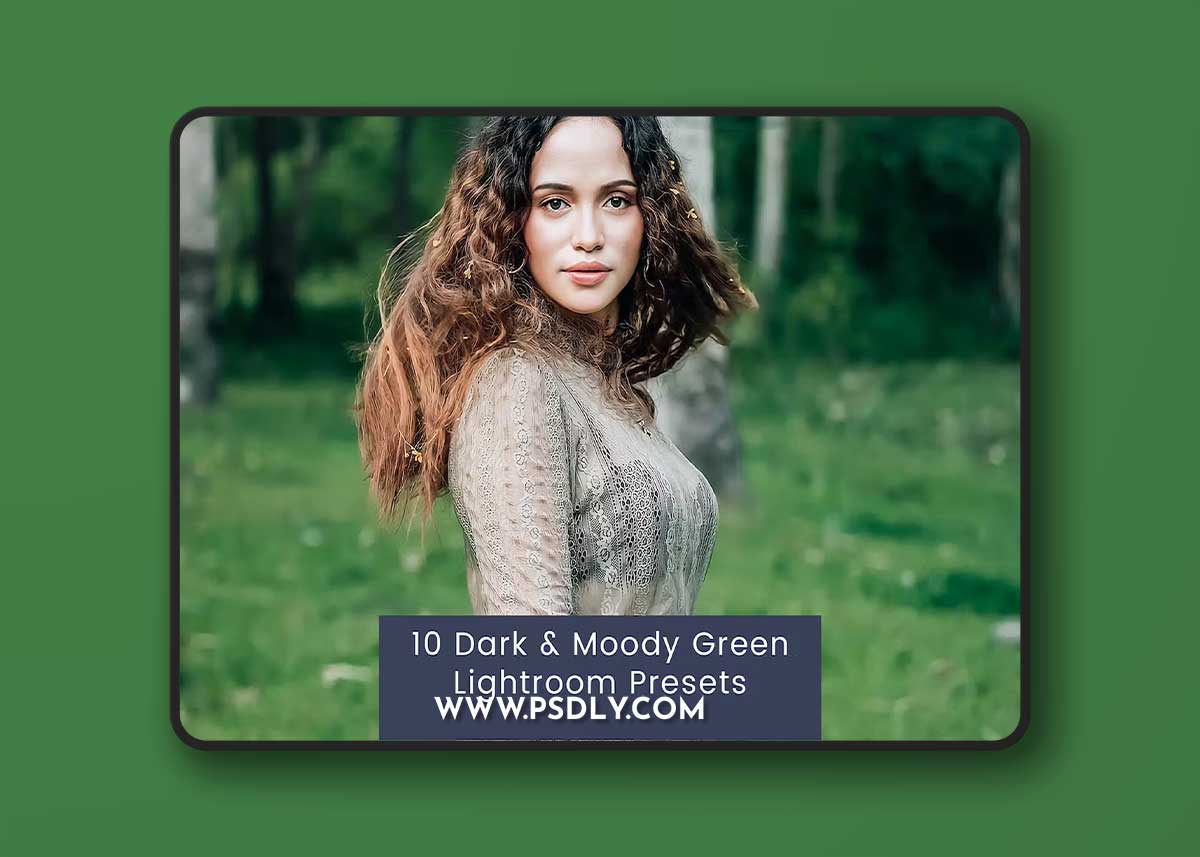 10 Dark & Moody Green Lightroom Presets FPWB6X8