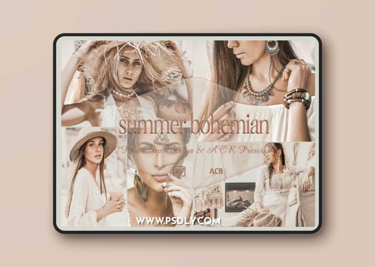 10 Summer Bohemian Photoshop Actions