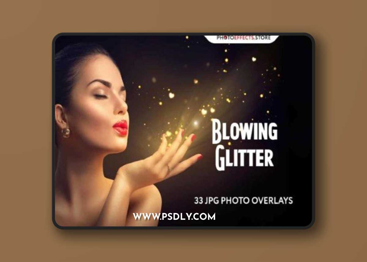 33 Blowing Glitter Photo Overlays