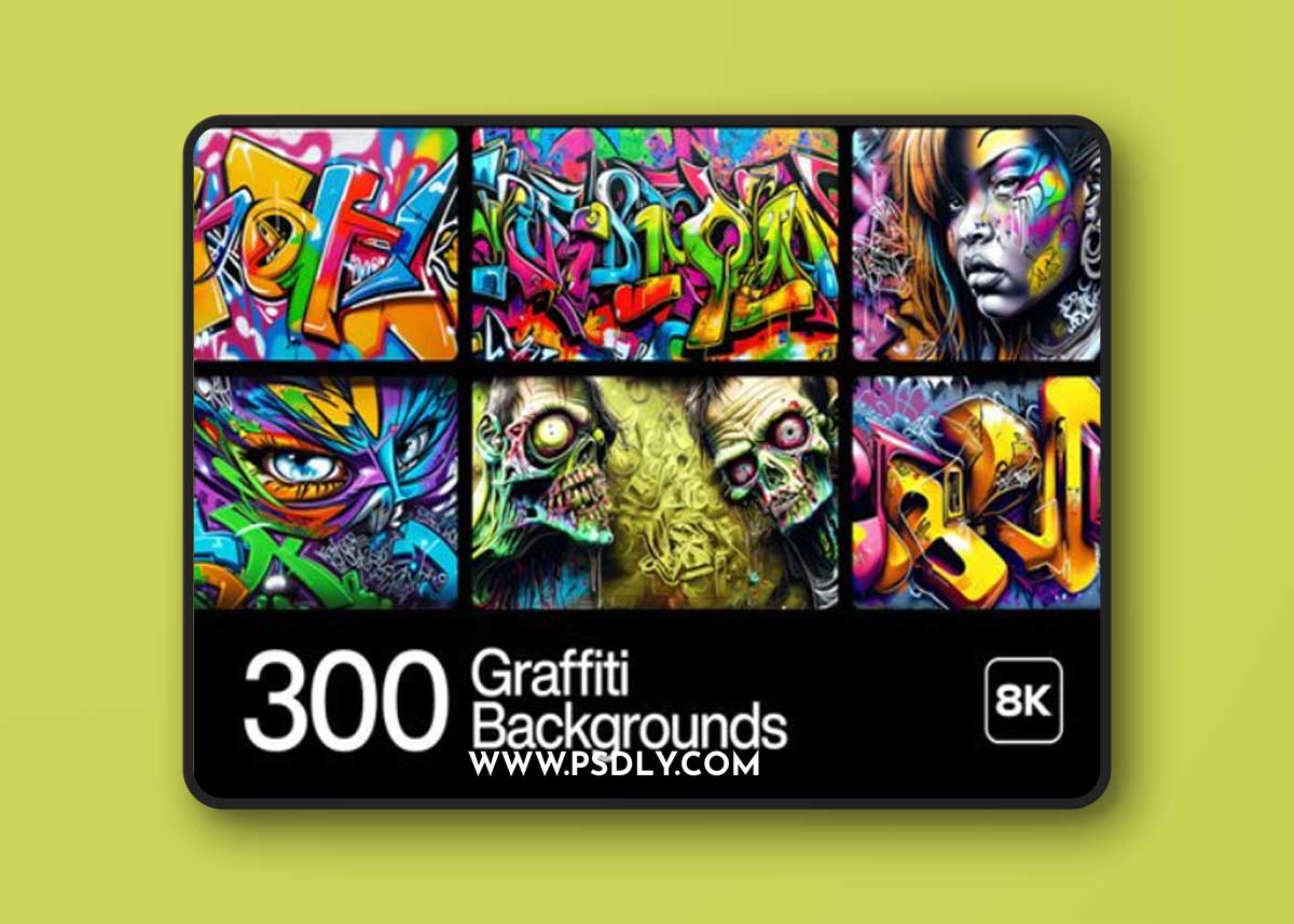 Awesome Graffiti Backgrounds Collection [8K]