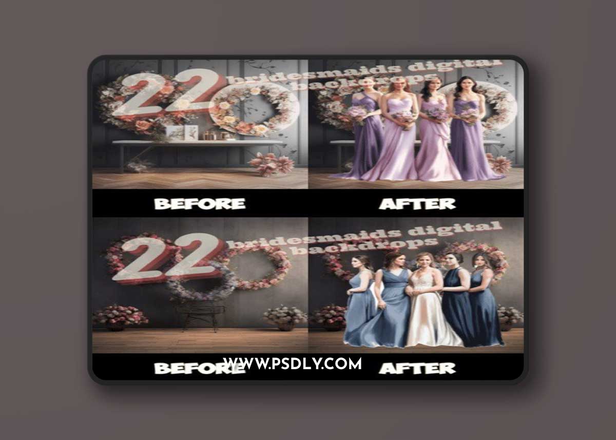 Bridesmaids Digital Backdrops