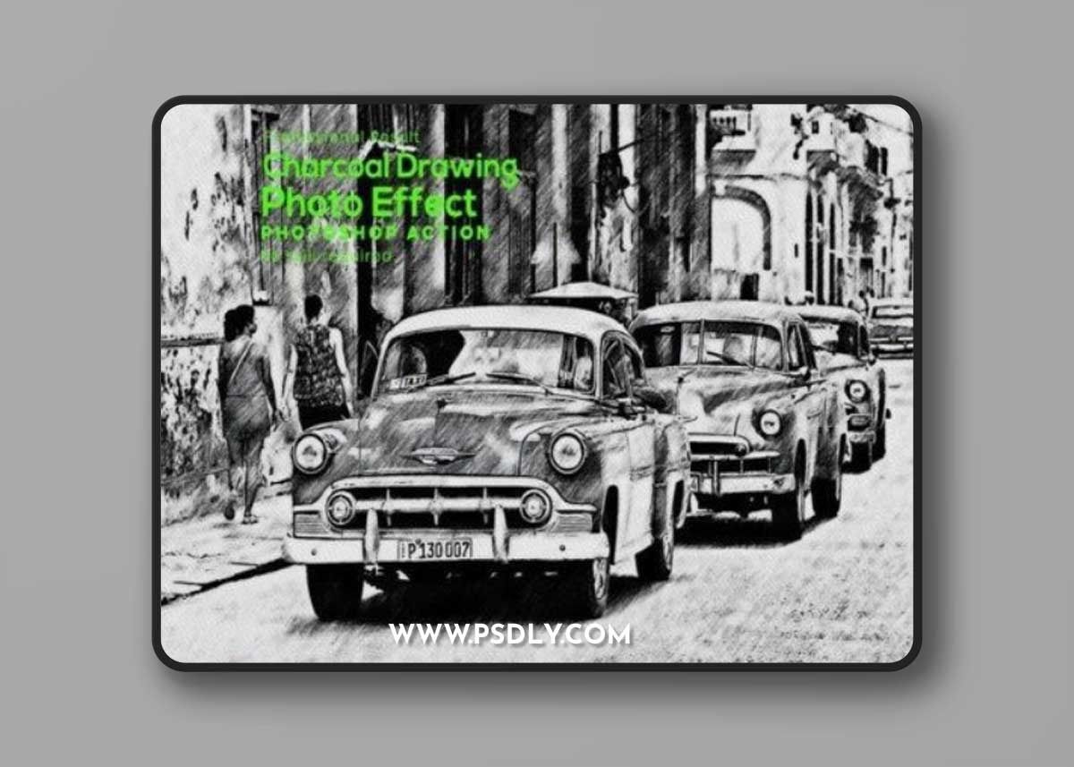 Charcoal Drawing Photoshop Action