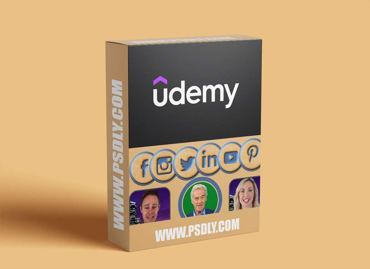 Facebook, Instagram, Twitter, Youtube, Linkedin & Pinterest