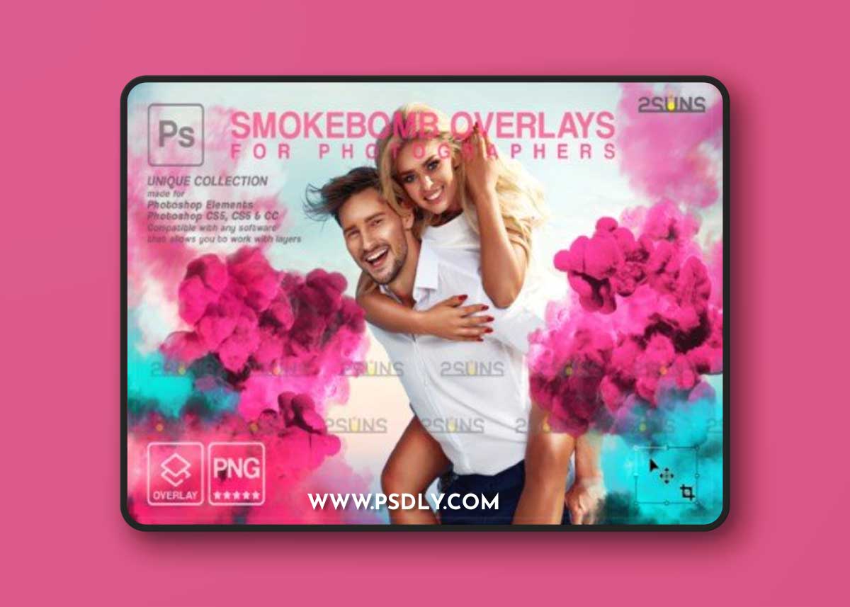 Gender Reveal Smoke Photoshop Overlay