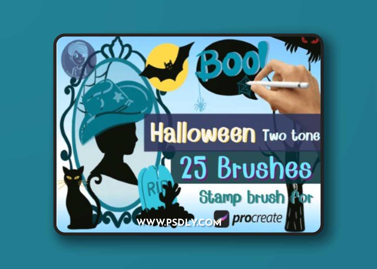 Halloween Two Tone Brushes Stamp