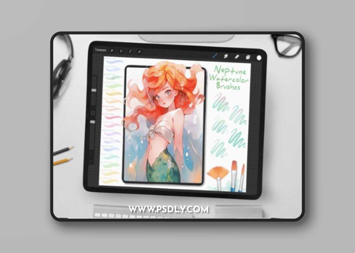 Neptune Watercolor Brushes for Procreate