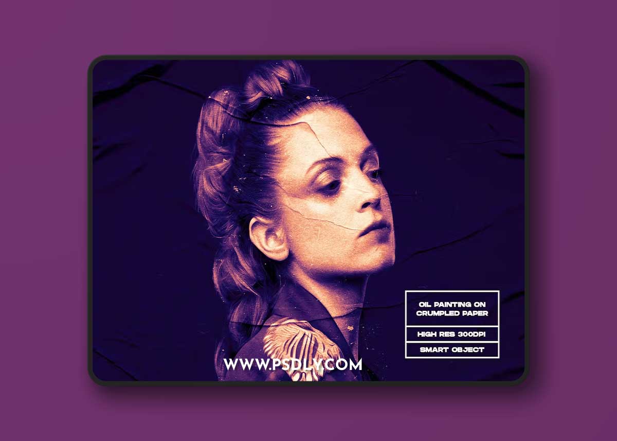 Oil Painting On Crumpled Paper YUELWMV