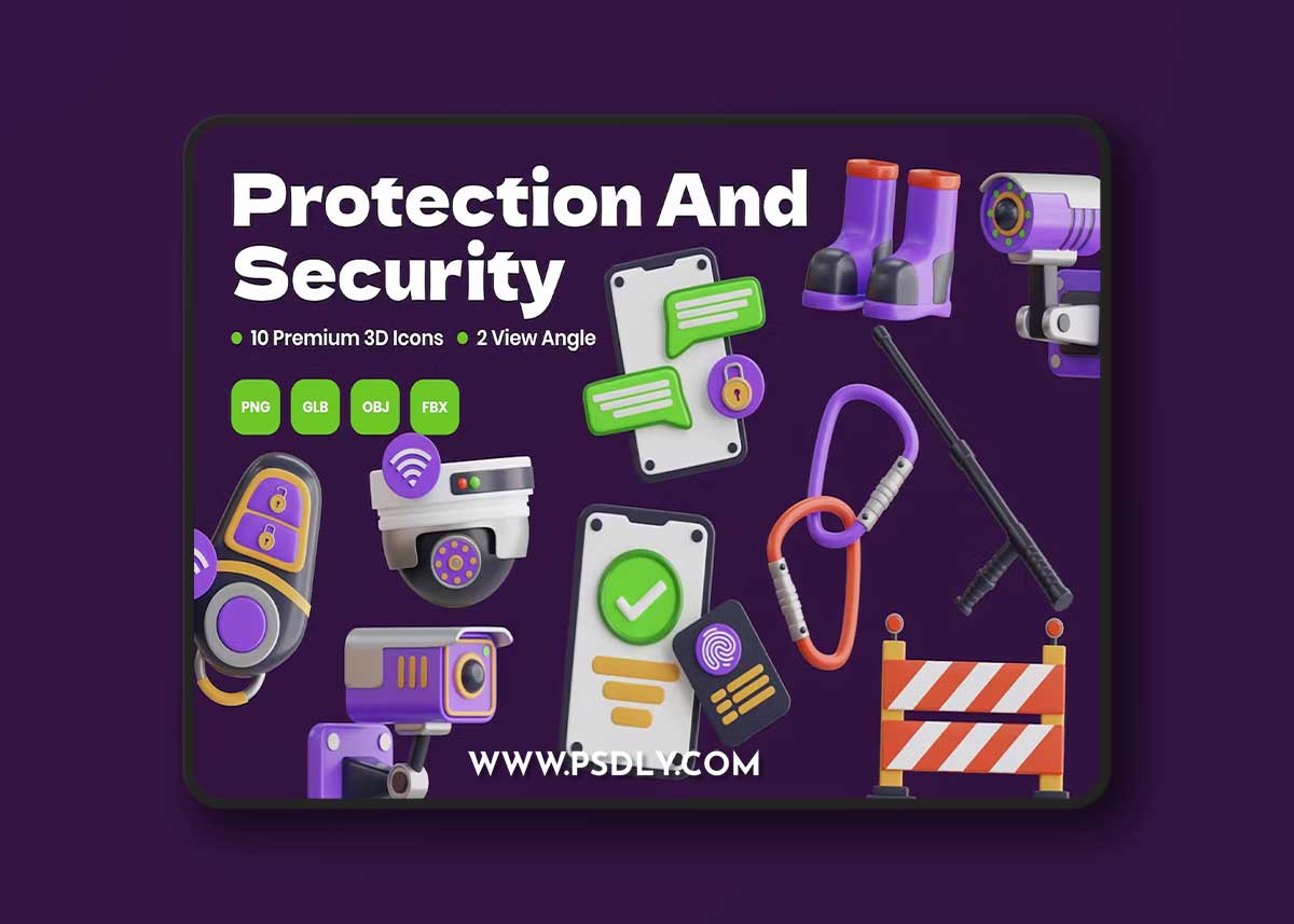 Protection and Security 3D Icon EXENDPE