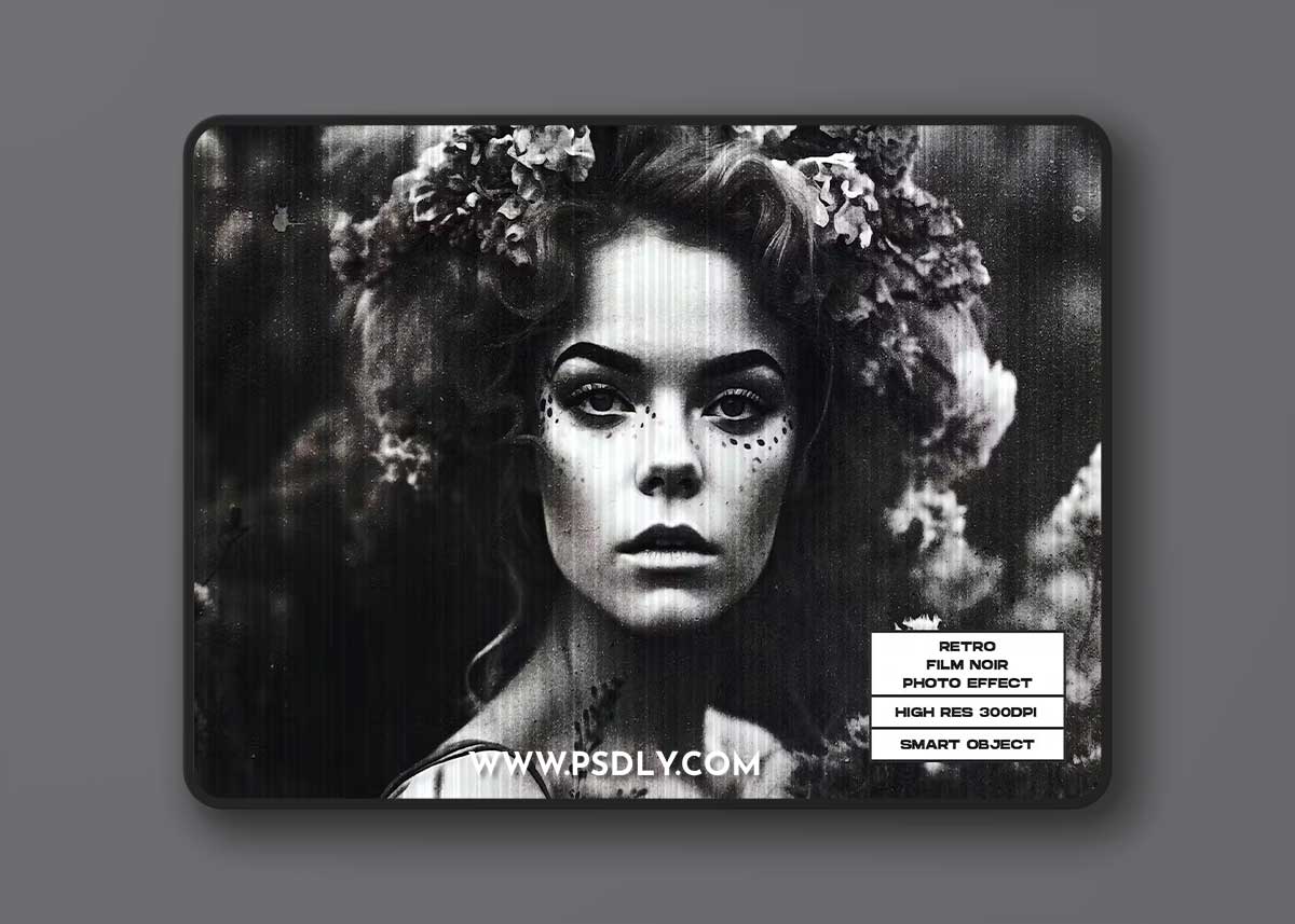 Retro Film Noir Photo Effect EXXUZF4