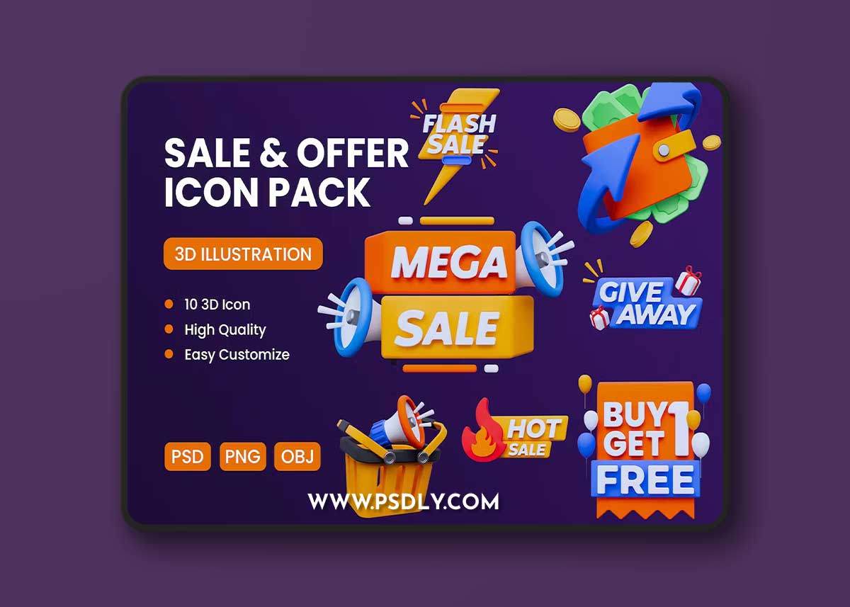 Sale and Offer 3D Icon WTSLJPW