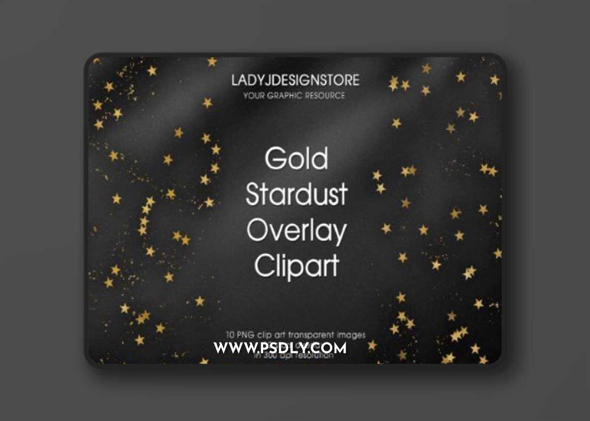 Seamless Gold Stardust Overlays
