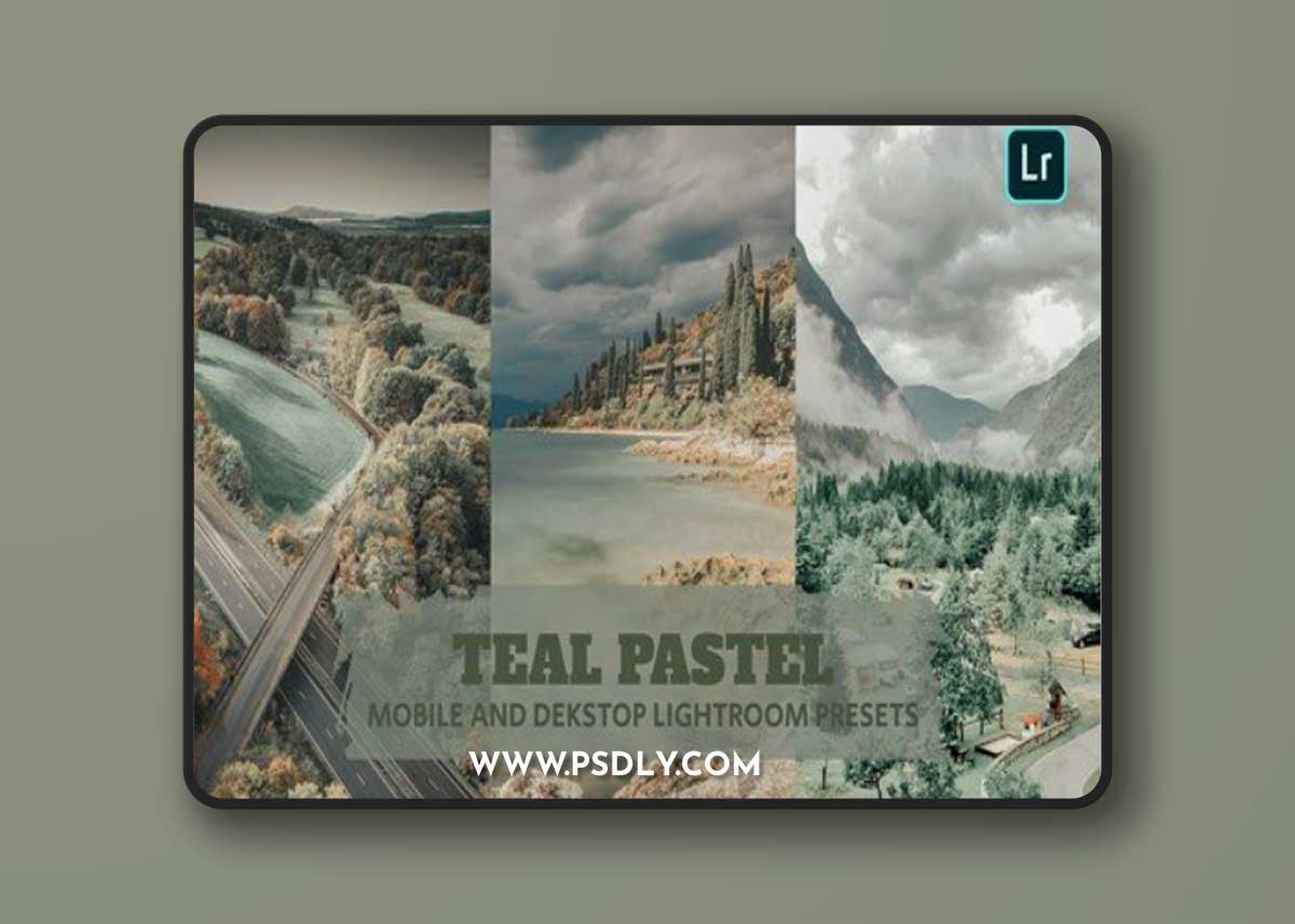 Teal Pastel Lightroom Presets Dekstop and Mobile 52WQD2R