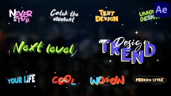 Videohive Artistic Colorful Titles for After Effects 47437236