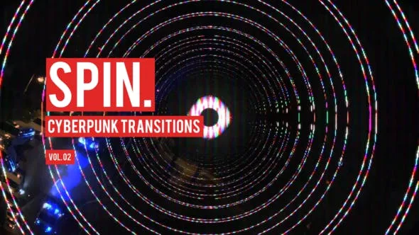 Videohive Cyberpunk Spin Transitions Vol. 02 47700500
