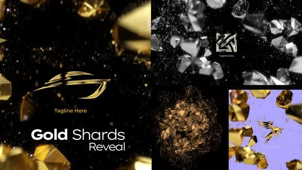 Videohive Gold Shards Reveal 47423763
