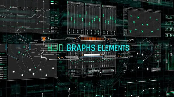 Videohive HUD Graphs Elements 40643236