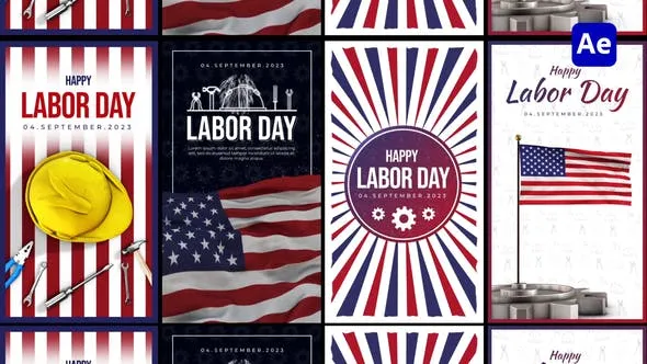 Videohive Labor Day Stories Pack 47645202