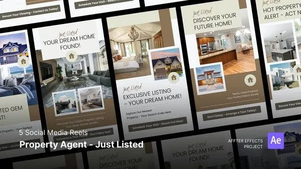 Videohive Social Media Reels - Property Agent - Just Listed After Effects Template 47648529