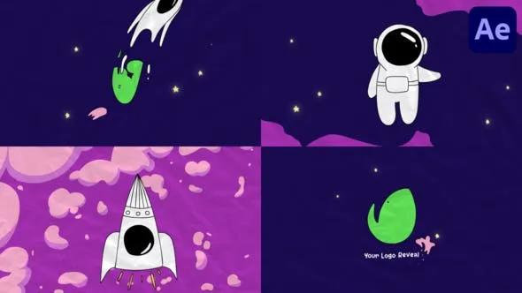 Videohive Spaceman Logo Opener for After Effects 47420059