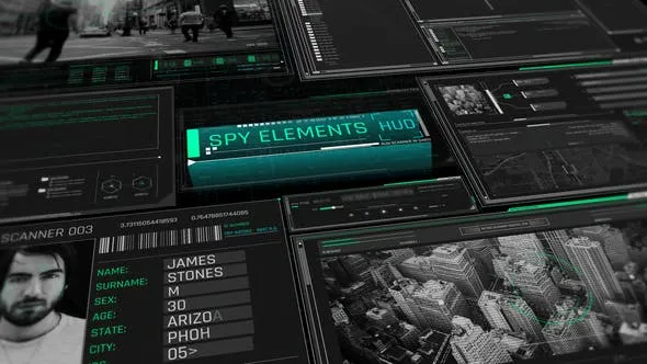 Videohive Spy Elements HUD 41023131