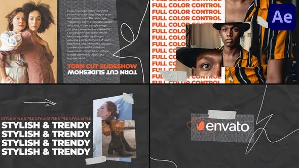 Videohive Torn Cut Slideshow for After Effects 47247667