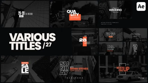 Videohive Various Titles 27 47531682